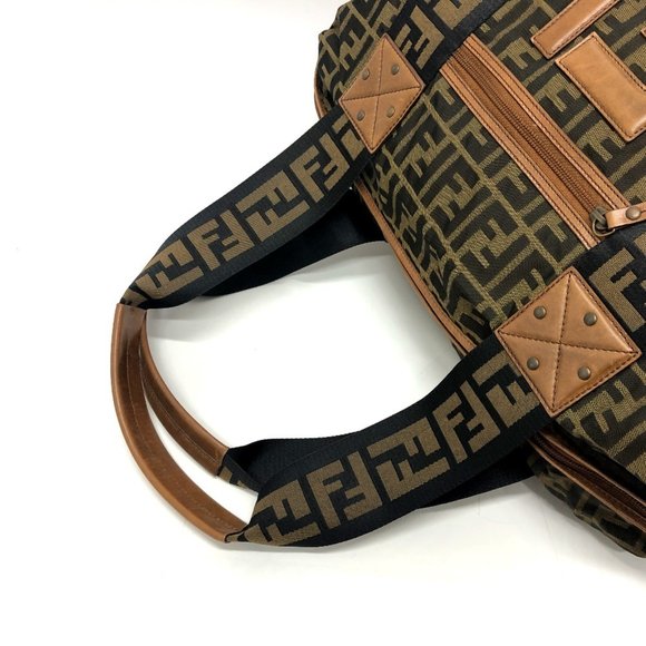 FENDI 7VS071 Zucca pattern tote bag, handbag, Boston canvas, leather, women's... - Picture 7 of 12